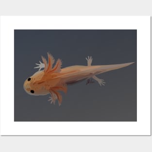 Axolotl (gradient) Posters and Art